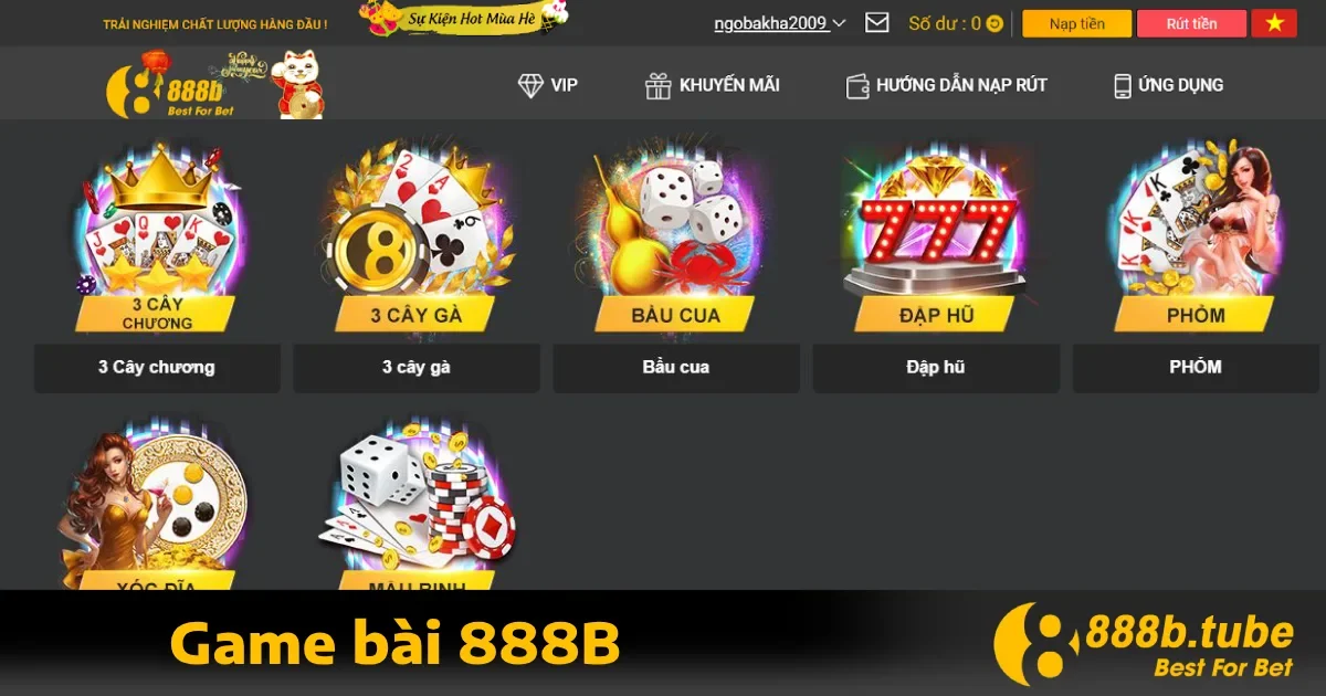 Game Bài 888B – Trải Nghiệm Cực Đã Với Nhiều Tựa Game Đổi Thưởng